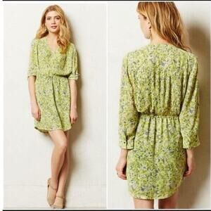 Anthropologie Maeve Galen Ray of Sunshine floral mini dress